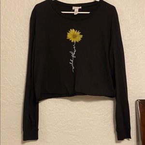 Black long sleeve crop top from Tillys